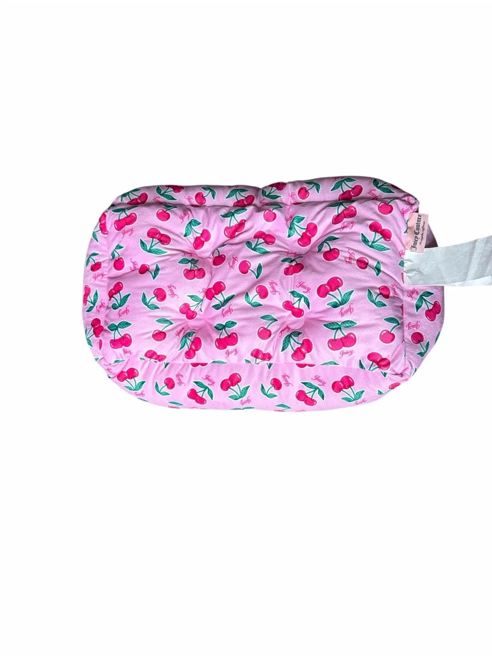 Juicy Couture Pink Cherry Print Dog Bed